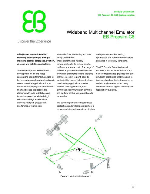 Wideband Multichannel Emulator EB Propsim C8 - Gigacomp