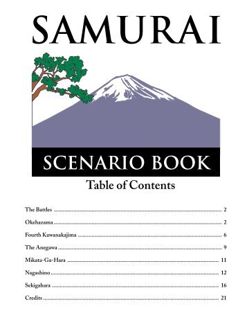 Scenario Book -7/4/99 - GMT Games