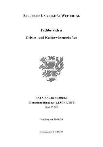 Fachbereich A Geistes- und Kulturwissenschaften - Geschichte ...