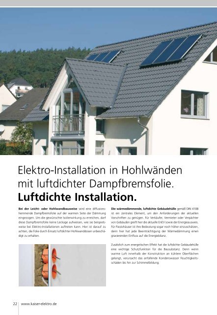 Luftdichte Elektroinstallation in Hohlwänden - Geht doch!