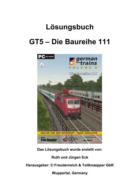 Lösungsbuch GT5 – Die Baureihe 111 - German Railroads