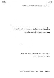 Copolimeri ad innesto dell'acido poliacrilico su ... - Giulio Natta