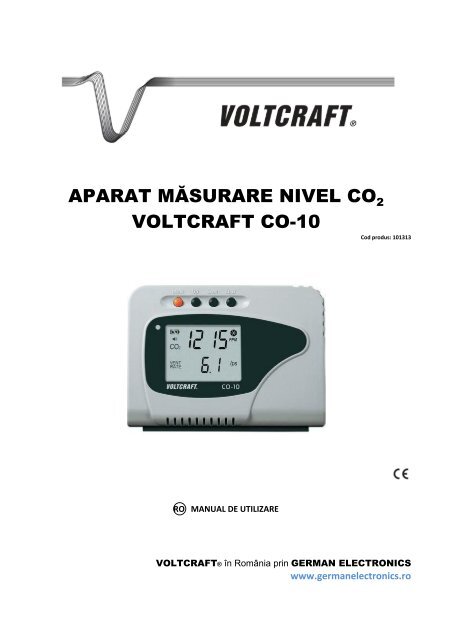 aparat măsurare nivel co2 voltcraft co-10 - German Electronics