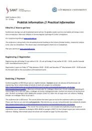 Praktisk information // Practical information - Globala studier