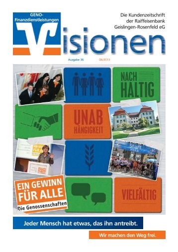 Visionen - Raiffeisenbank Geislingen-Rosenfeld eG