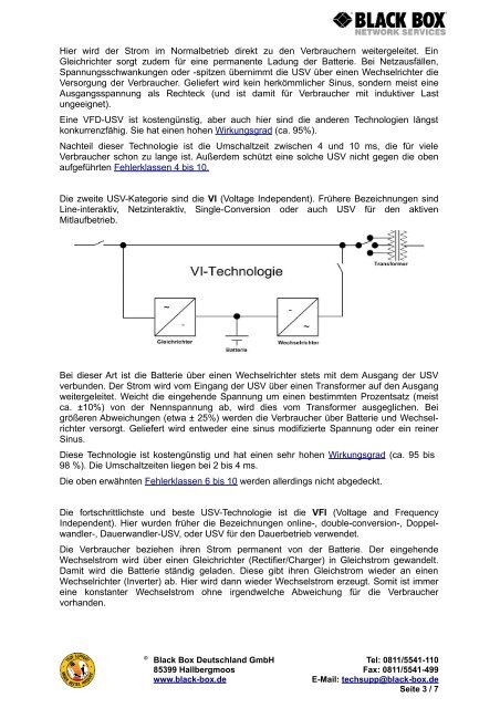 Black Box erklärt USV - Black Box Deutschland Gmbh