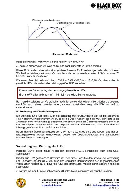 Black Box erklärt USV - Black Box Deutschland Gmbh