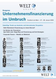 Unternehmensfinanzierung im Umbruch - Global Value Management