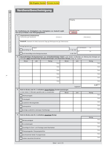 Verdienstbescheinigung zum Antrag auf Wohngeld (pdf ... - Lüneburg