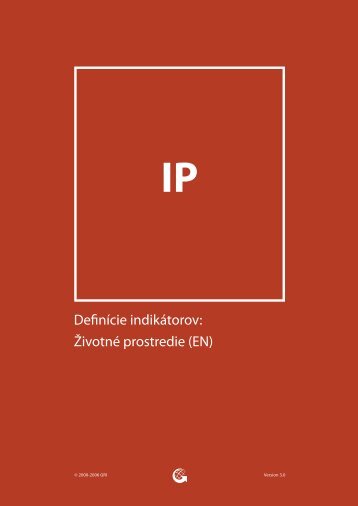 Definície indikátorov: Životné prostredie - Global Reporting Initiative