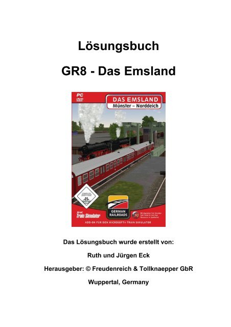 Lösungsbuch GR8 - Das Emsland - German Railroads