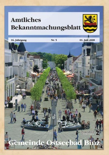 16. Jahrgang Nr. 5 01. Juli 2008 - Gemeinde Binz