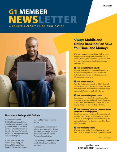 NEWSLETTER - The Golden 1 Credit Union