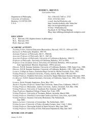 HUBERT L. DREYFUS Curriculum Vitae - University of California ...