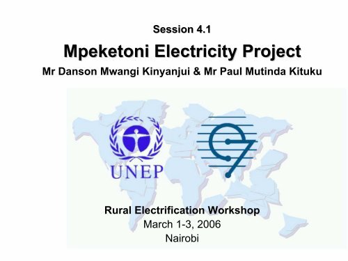 Case study: Mpeketoni Electricity Project