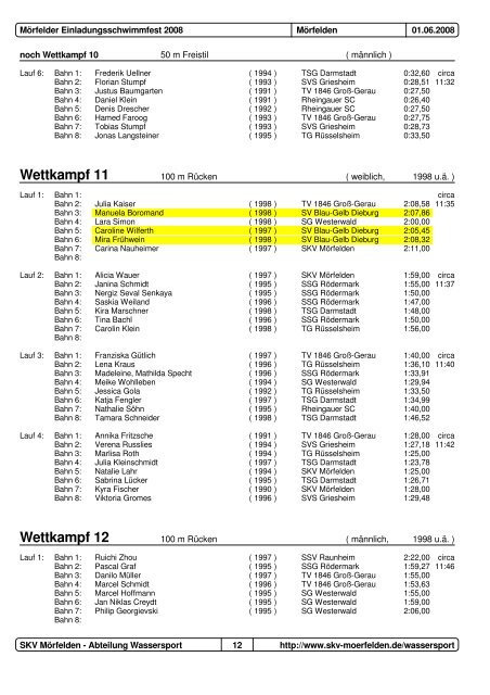 Wettkampf 1 Wettkampf 2 - Sportverein Blau-Gelb Dieburg ev