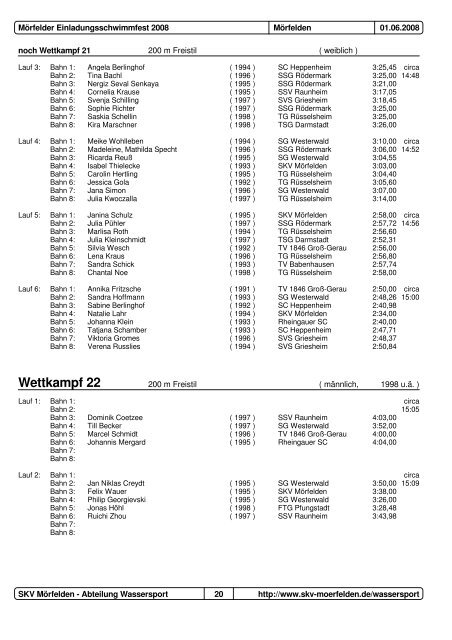 Wettkampf 1 Wettkampf 2 - Sportverein Blau-Gelb Dieburg ev