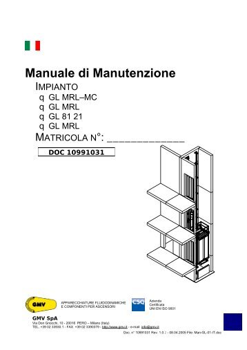 Manuale di Manutenzione - G.m.v.