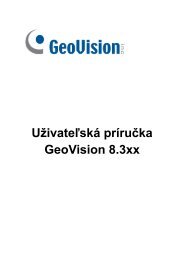 Uživateľská príručka GeoVision 8.3xx - GEMTECH