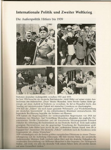 Internationale Politik und Zweiter Weltkrieg
