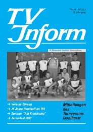 Turnerfest 2003 - Turnverein Isselhorst v. 1894 eV