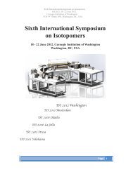 Sixth International Symposium on Isotopomers - Geophysical ...