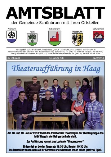 Amtsblatt KW 03 vom 17.01.2013 - Schönbrunn
