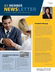 NEWSLETTER - The Golden 1 Credit Union