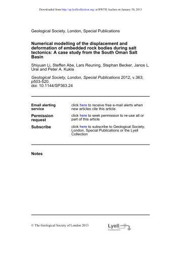 Basin tectonics: A case study from the South Oman Salt deformation ...