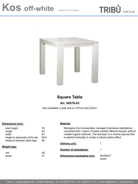 Square Table