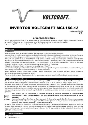 INVERTOR VOLTCRAFT MCI-150-12 - German Electronics