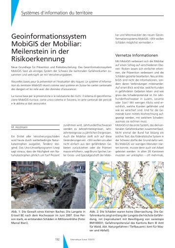 Geoinformationssystem MobiGIS der Mobiliar - Geomatik Schweiz