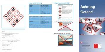 Faltblätter zur neuen Gefahrenkennzeichnung:Achtung Gefahr! GHS