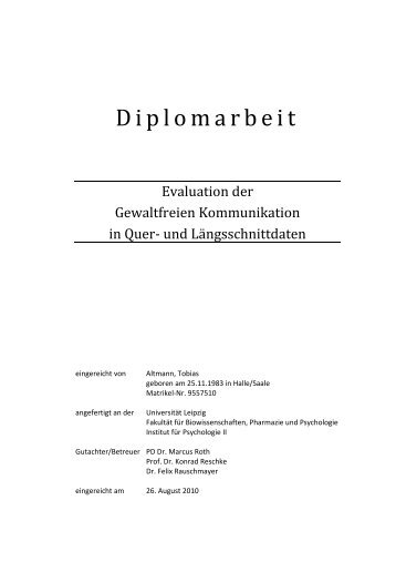 Evaluation der Gewaltfreien Kommunikation in Quer