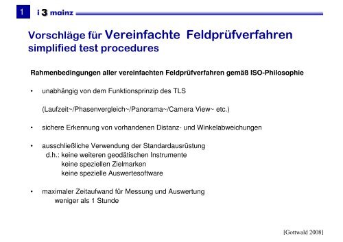 Vorschlag für eine kennwertorientierte TLS-Prüfung - Geomatik ...