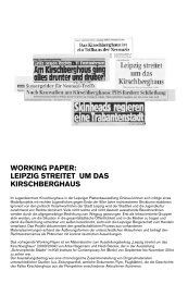 working paper: leipzig streitet um das kirschberghaus - GfZK