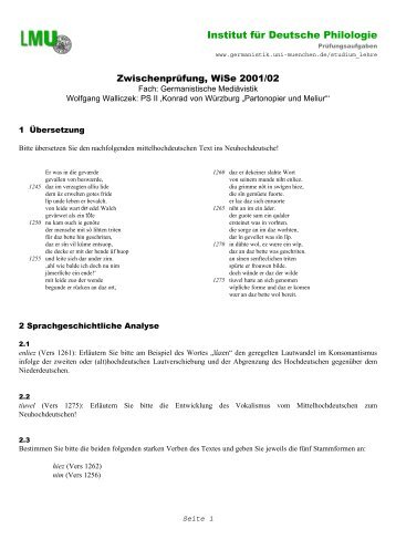 Christoph PETERSEN: Kaiserchronik - Institut für Deutsche Philologie