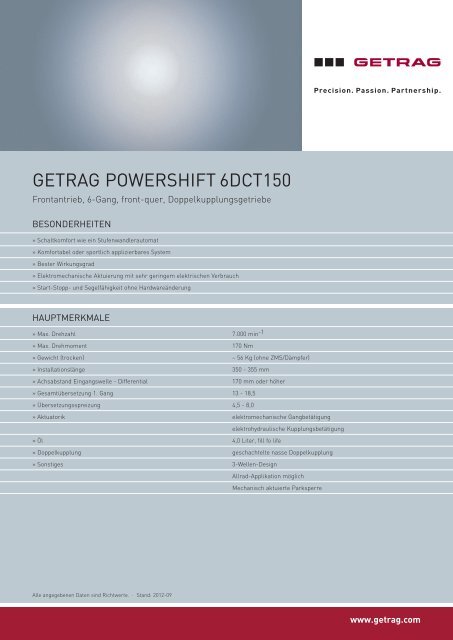 GETRAG PowERShifT 6DCT150