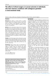 The effect of clitoral surgery on sexual outcome in individuals who ...