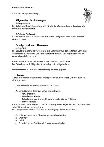 Schul- und Disziplinarordnung PDF
