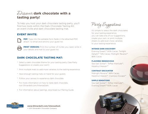 Download Tasting Kit - Ghirardelli