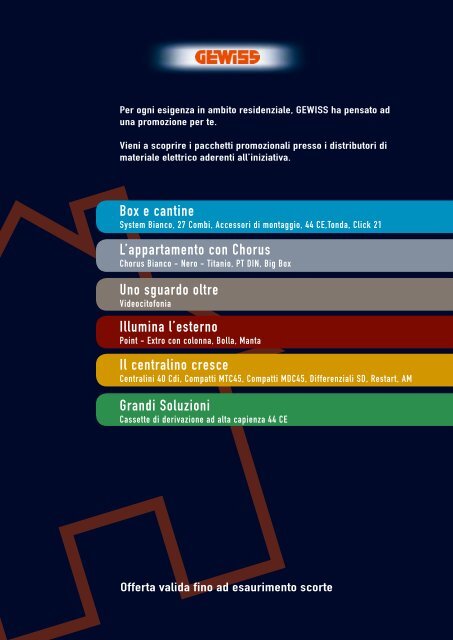 SOLUZIONI GEWISS PER IL RESIDENZIALE