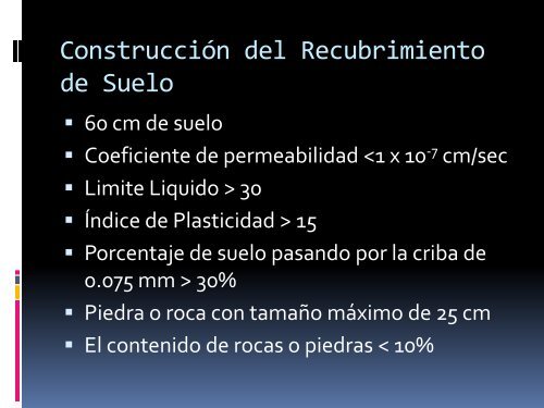 Protocolo de construcción y operación de Rellenos Sanitarios