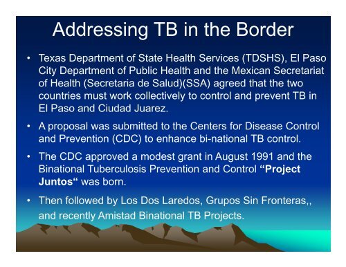 Binational TB - Texas Department of State Health Services