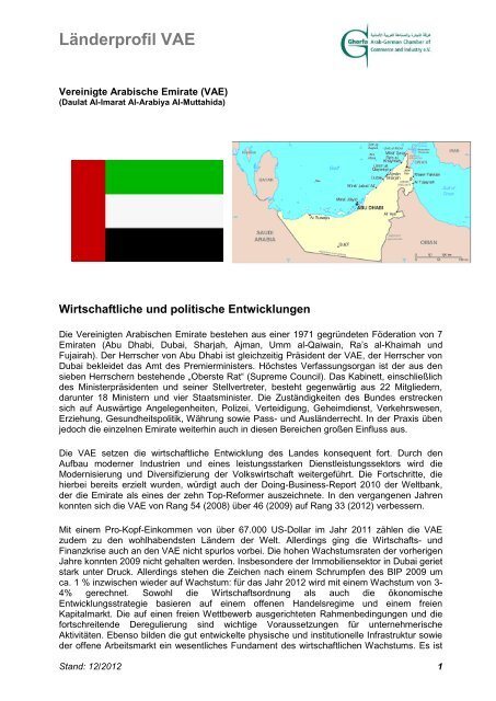 Vereinigte Arabische Emirate (VAE) - Ghorfa