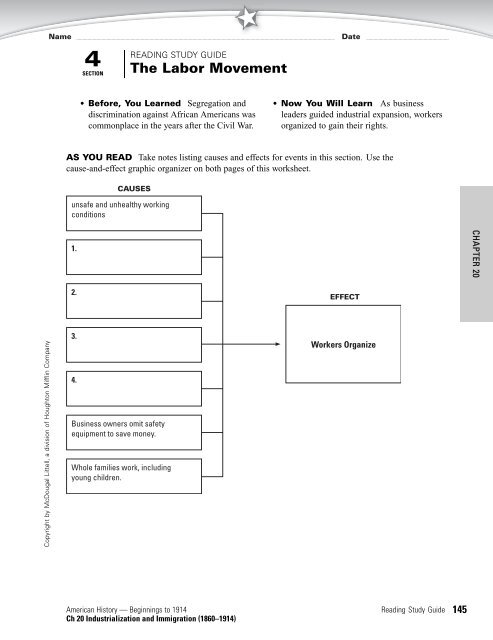 Reading Study Guide Section 4 - Mr. Selby's Social Studies Page