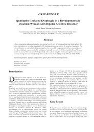 Quetiapine-Induced Dysphagia in a Developmentally Disabled ...