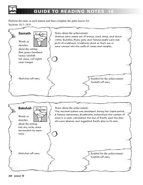 GUIDE TO READING NOTES 18