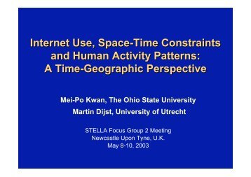 Internet Use, Space-Time Constraints and Human Activity Patterns ...