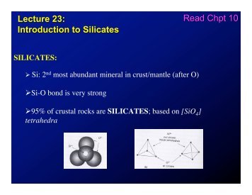 Silicate Classification
